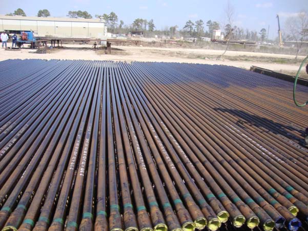 Rows of coated pipes for PLUSCO 324